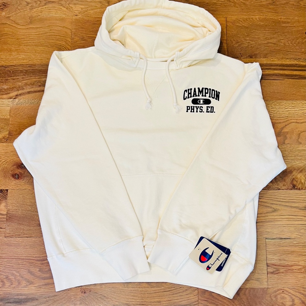 NWT Champion hoodie - size L, off white